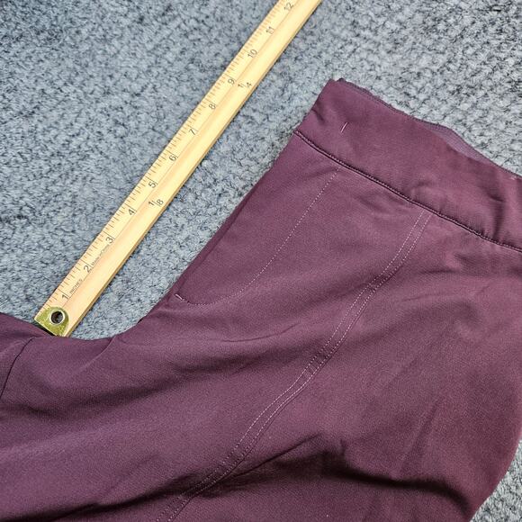 🦃 Mondetta Womens Travel Pants Full Jersey Lined Maroon Size 12 Casual Comfort - Picture 12 of 12